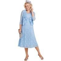 Ladies Elegant Lace Dress & Jacket Set – Sleeveless Fit & Flare Dress with