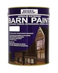 Bedec BEDE2AV0002/46 Barn Paint Satin White 5 Litre