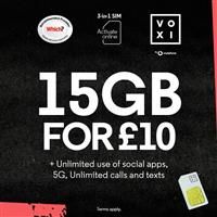 Vodafone VOXI PrePay SIM Card - Endless Social Media - 5G Ready