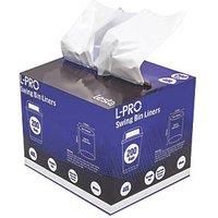 L-PRO White Swing Bin Liners in Dispenser Box 40Ltr 200 Pack (864FH)
