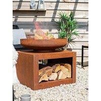 La Hacienda Kuda Medium Firepit  Naturally Rusted Finish