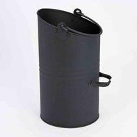 Ellipse Coal Hod Bucket Scuttle Black Iron Durable Modern 16'' Inglenook Coal13