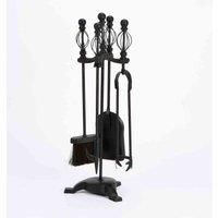 Harewood 5 Piece Black Spiral Fire Set FIRE32