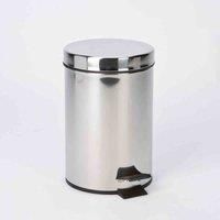 3L 5L 12L 20L 30L S/LESS STEEL SILVER PEDAL BIN KITCHEN BATHROOM TOILET RUBBISH