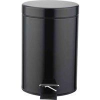 3 Litre Stainless Steel Pedal Bin, Black