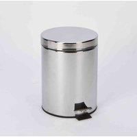 STAINLESS STEEL SILVER KITCHEN BATHROOM TOILET RUBBISH PEDAL BIN 3 5 12 20 & 30L