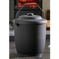 Harewood International Inglenook Plastic Black Coal Bucket With Handles And Lid