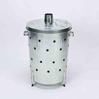 Galvanised Incinerator Bin Garden Leaves Wood Burner- 90L