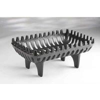 LESS THAN HALF PRICE - REDUCED TO CLEAR - Inglenook Open Fire Grate Log Coal Wood Basket Holder Black Heavy Duty Cast Iron