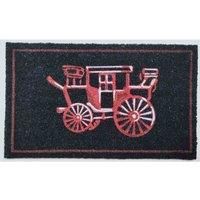 Arboria Carriage Design Door Mat Doormats Non Slip Natural Coir Welcome Indoor Outdoor Home Garden Mats.