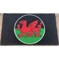 Highlands Welsh Red Dragon Design Door Mat Doormats Non Slip Natural Coir Welcome Indoor Outdoor Home Garden Mats.