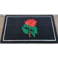 Highlands Red Rose Design Door Mat Doormats Non Slip Natural Coir Welcome Indoor Outdoor Home Garden Mats.