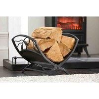 Log Holder Cradle Fireplace Wood Coal Basket Log Store Rack Firewood Storage