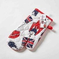 UNION JACK COTTON KITCHEN APRON TEA TOWEL MITTON LONDON DESIGNUK