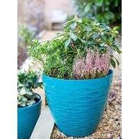 Plant Avenue Plastic Plant Pot, Teal, 38cm