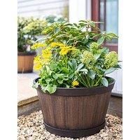 Plant Avenue Plastic Plant Pot, Dark, 39cm