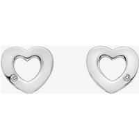 Hot Diamonds Sterling Silver Diamond Amulets Heart Earrings DE616