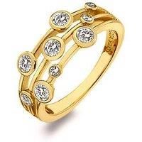 Hot Diamonds Hdxgem Tender Statement Ring - Gold