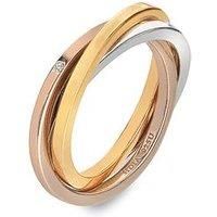 Hot Diamonds Trio Ring - Tri-Colour - Multi