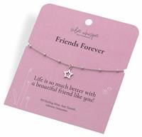 Hot Diamonds Silver Whisper Friends Forever Charm Bracelet | 925 Sterling Silver Friendship Bracelet with Star Charm | Rhodium Plated Anti-Tarnish in Luxury Gift Bag
