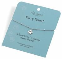 Hot Diamonds Silver Whisper Silver Whisper Furry Friends Charm Bracelet | 925 Sterling Silver Bracelet With Paw Print Charm | Rhodium Plated Anti-Tarnish in Luxury Gift Bag