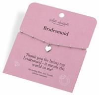 Hot Diamonds Silver Whisper Bridesmaid Bracelet Sterling Silver Heart Charm | Luxury Gift for Your Bridesmaids | Adjustable 16-20cm Charm Bracelet For Women | Anti-Tarnish Rhodium Plated