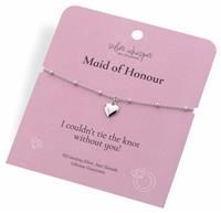 Hot Diamonds Silver Whisper Maid Of Honour Bracelet Sterling Silver Heart Charm | Luxury Gift for Your Maid of Honour | Adjustable 16-20cm Charm Bracelet For Women | Anti-Tarnish Rhodium Plated