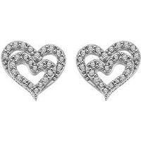 Hot Diamonds Shimmer Heart Earrings