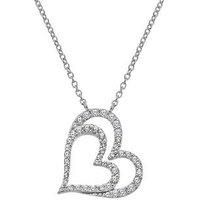 Hot Diamonds Shimmer Heart Necklace