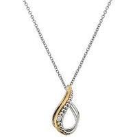 Hot Diamonds Teardrop Two Tone Pendant
