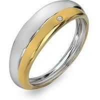 Hot Diamonds Droplet Two Tone Ring