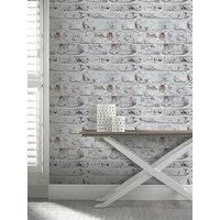 Arthouse Whitewashed Brick Wall Wallpaper