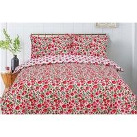 Floral Poppy Reversible Bedding Set  Single Or Double | Wowcher