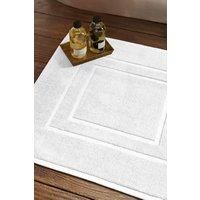 Christy Brixton Bath Mat Set in White 100% Cotton Textured & Ultra Absorbent Quick Dry - Machine Washable - 70cm x 125cm