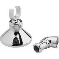 nuie Shower Accessories Wall Bracket & Elbow - Chrome, Silver