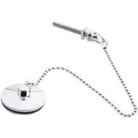 Nuie E343 £ Modern Bathroom Basin Plug and Chain, 14mm x 38mm, Chrome