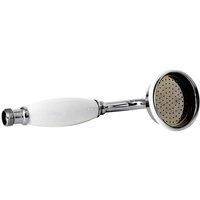 VeeBath Beta 180mm Hand Held Round Shower Head - Pencil Type, Solid Construction