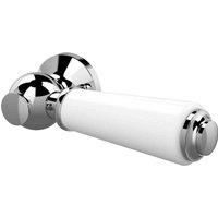 Traditional Toilet Handle Lever White / Black Chrome Flush Chain WC Bathroom