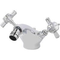 Nuie Beaumont Luxury Mono Bidet Mixer Tap with Waste Dual Handle Chrome Bathroom