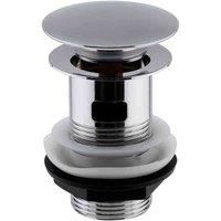 Push Button Basin Waste Slotted Chrome