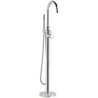 Hudson Reed PN322 Tec Cross £ Modern Bathroom Minimalist Thermostatic Single Lever Handle Floor Standing Bath Shower Mixer, 1248mm x 200mm, Chrome