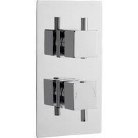 Nuie Twin Thermostatic Shower Valve - Chrome