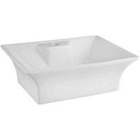 nuie White Rectangular Ceramic Basin