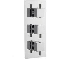Nuie Volt Concealed Shower Valve Triple Handle with Diverter - Chrome