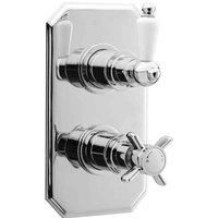 Nuie Edwardian Traditional Chrome Concealed Shower Valve Dual Handle Ceramic