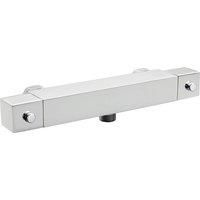 Nuie Square Thermostatic Bar Shower Valve Bottom Outlet - Chrome