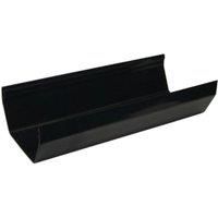 FloPlast 114mm Square Line Gutter 4m - Black