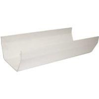 FloPlast 114mm Square Line Gutter 2m - White (Pack of 1)