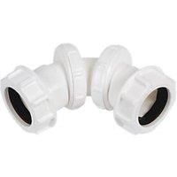 FLOPLAST 32mm Compression 0-90° Adjustable waste bend WC14