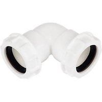 FloPlast Universal Compression Waste Bend 32mm x 90o White